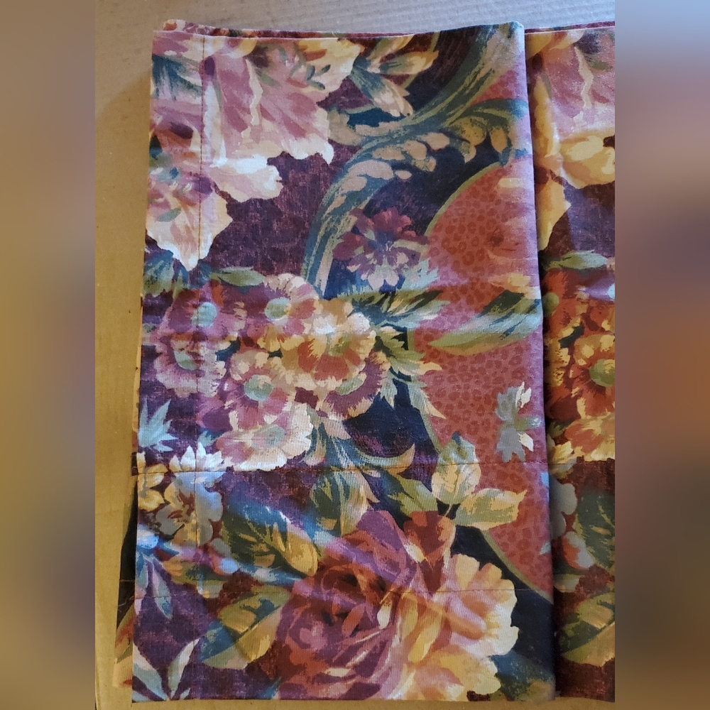 Floral Print Window Valance**Rich Colors**New**Salesman Sample - Picture 3 of 6